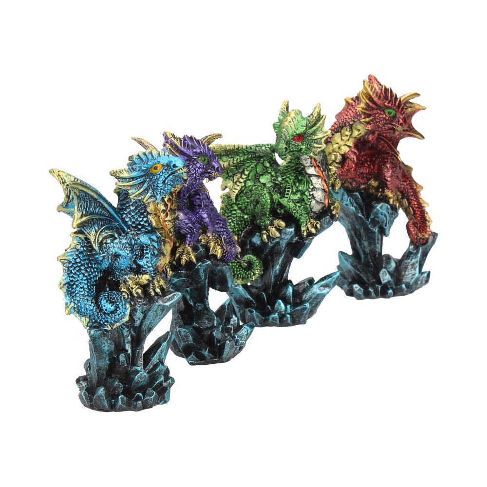 SET OF DRAGON FIGURES - DRAGONLING BROOD - SET OF 4 DRAGON FIGURINES