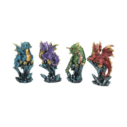 SET OF DRAGON FIGURES - DRAGONLING BROOD - SET OF 4 DRAGON FIGURINES