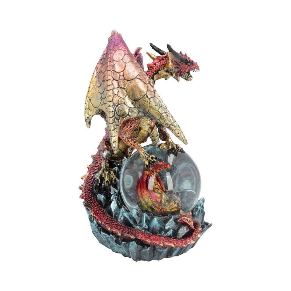 RUBY ORACLE - RED DRAGON FORTUNE TELLER FIGURINE 18.5cm