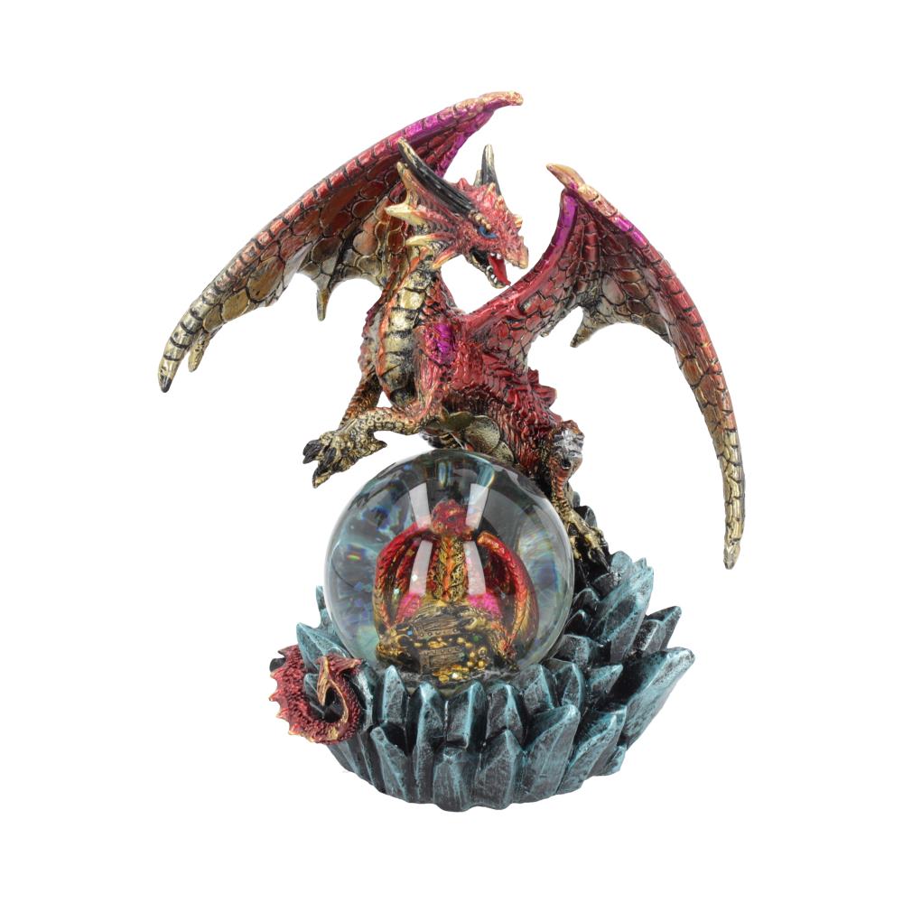 RUBY ORACLE - RED DRAGON FORTUNE TELLER FIGURINE 18.5cm