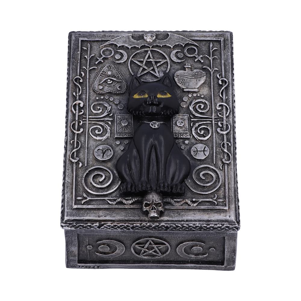 FAMILIAR SPELL - BLACK CAT - TRINKET BOX - 13.7cm