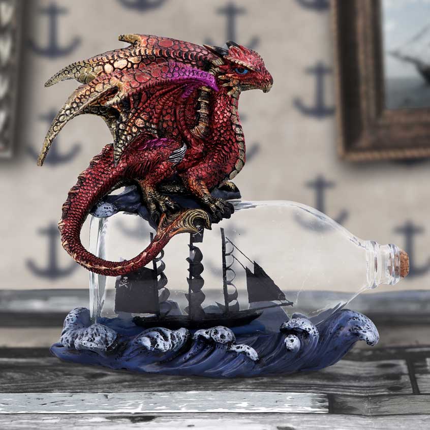 RED DRAGON FIGURINE - THE VOYAGE - SUPERB FIGURINE WITH LOTS OF DETAIL 21.5cm