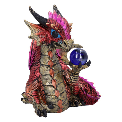 DRAGON - RED DRAGON WITH ORB - FIGURINE - 'ORB HOARD'